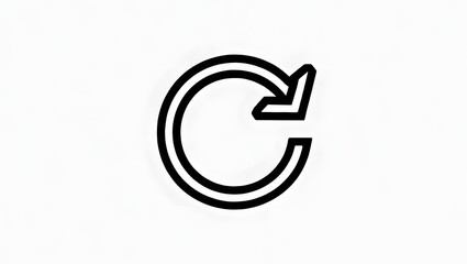 black round circle arrow clockwise direction