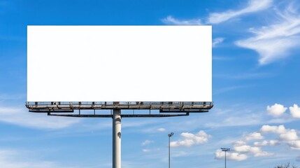 Obraz premium Blank billboard under blue sky