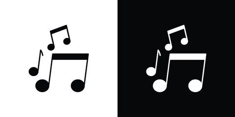 Music icon. filled flat sign for mobile concept and web
