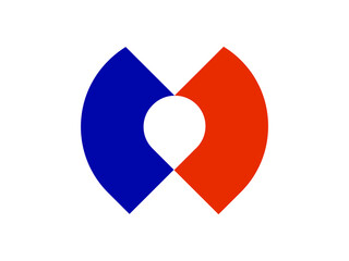 abstract location logo design concept for corporate branding