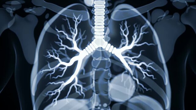 Human Lungs Bronchial Anatomy.