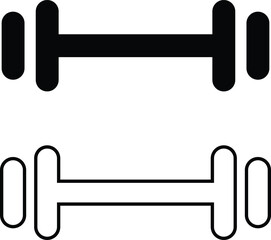 Dumbbell Icon Vector Design for Fitness and Gym