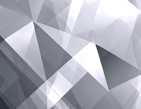 Abstract geometric pattern of overlapping triangles in grayscale