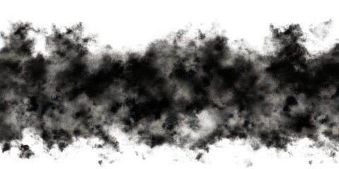 Realistic wispy grey smoke plumes rising and swirling in a dynamic atmospheric effect isolated on transparent background