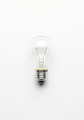 Classic incandescent light bulb isolated on white background
