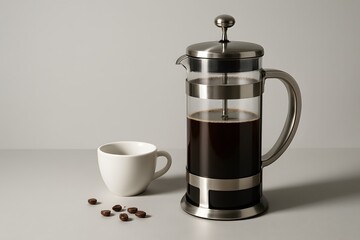 Elegant French Press Coffee Maker for Artisanal Coffee Preparation