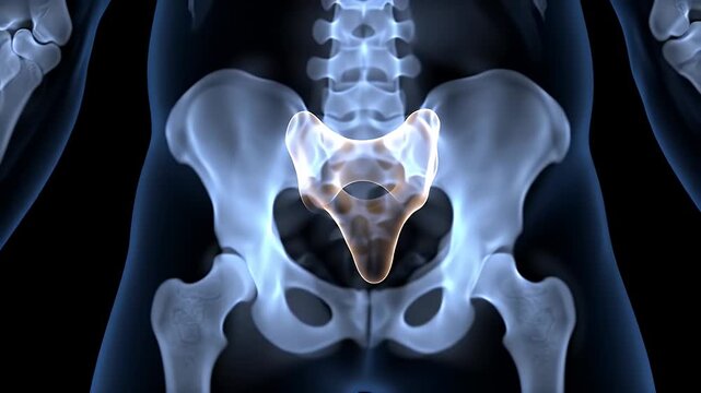 Human Sacrum with Pelvis XRay Anatomy.