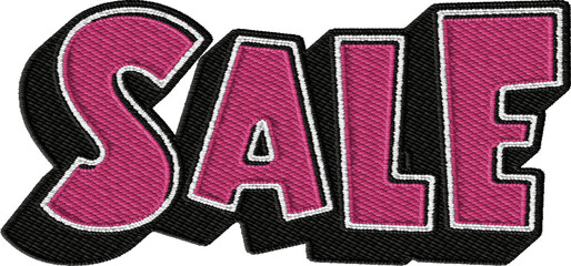 Colorful Sale Embroidery Lettering Patch Design
