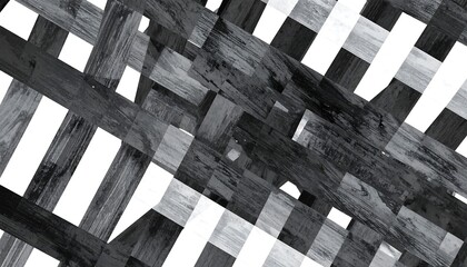 Abstract woven pattern in shades of gray and white