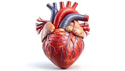 Naklejka premium 3D anatomical heart model (3)
