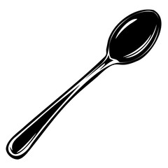 A simple, classic spoon, isolated clean, perfect for culinary or design applications