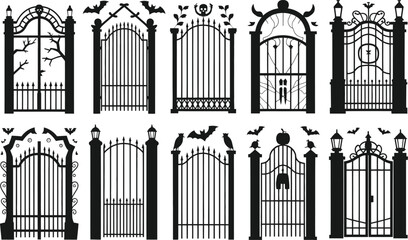A sinister collection of gothic iron gates, the hunter's entrance to a haunted realm