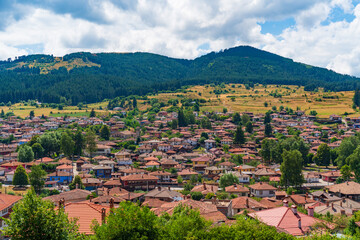 Fototapeta premium Koprivshtitsa, a historic town in Bulgaria famous for authentic Bulgarian architecture