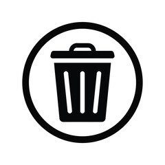 Trash Can Recycle Bin Icon Vector Illustration

