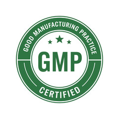 Gmp certified seal vector illustration good manufacturing practice quality assurance badge