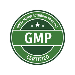 Gmp certified seal good manufacturing practice emblem quality assurance stamp pharmaceutical compliance icon