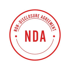 Nda non disclosure agreement seal stamp vector illustration confidentiality contract stamp legal document seal