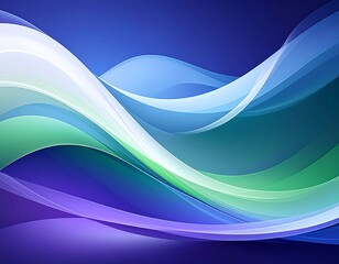 Naklejka premium Abstract Flowing Waves of Color on Dark Blue Background
