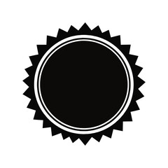 Black starburst badge vector award seal retro emblem vintage label graphic element