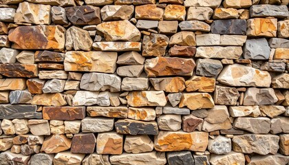 Obraz premium Rustic Stone Wall Texture Awe-Inspiring Background Image