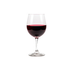 glasses of red wine isolated on a white background 