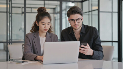 business people working together