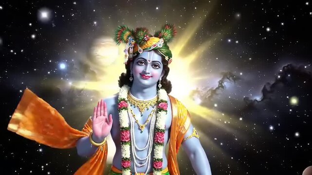 Cosmic Krishna with Divine Art.