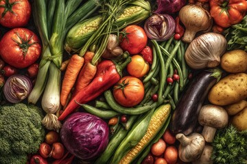 Vibrant array of fresh vegetables (2)