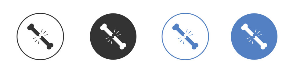 Bone break icon vector Logo Design Template