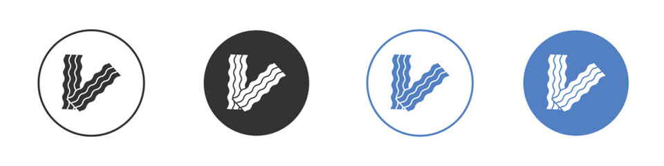 Bacon icon vector Logo Design Template