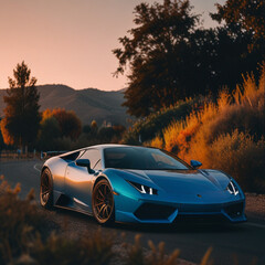 A new high-powered hyper car with high tech and modern.