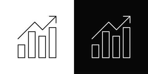 Trend Arrow icon symbols. Simple pictograms for web sites and mobile app