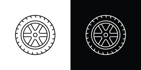 Tire icon symbols. Simple pictograms for web sites and mobile app © Witty