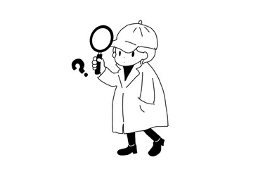 boy dressed as explorers – cute hand-drawn illustration