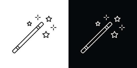 Magic wand icon symbols. Simple pictograms for web sites and mobile app