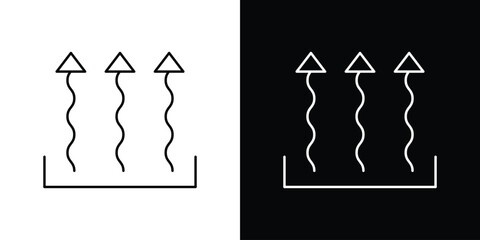 Heat icon symbols. Simple pictograms for web sites and mobile app