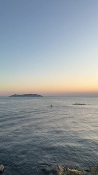 sunset over the sea