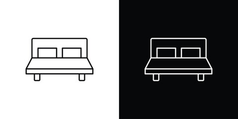 Bed icon symbols. Simple pictograms for web sites and mobile app