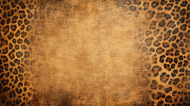 Leopard print background brown vintage texture