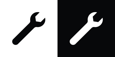 Wrench icon collection flat style - stock vector.