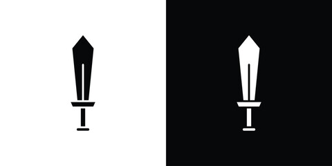 Sword icon collection flat style - stock vector.