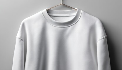 White sweatshirt on hanger