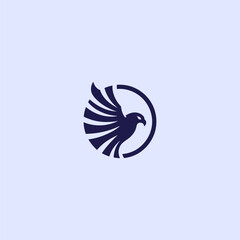 Shadow falcon minimalist abstract silhouette logo design. 