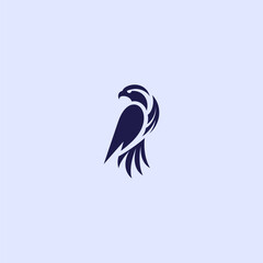Shadow falcon minimalist abstract silhouette logo design. 