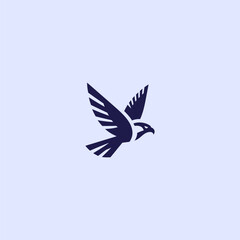 Shadow falcon minimalist abstract silhouette logo design. 
