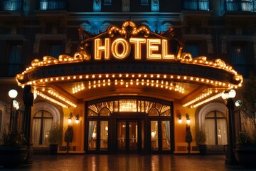 luxurious hotel entrance