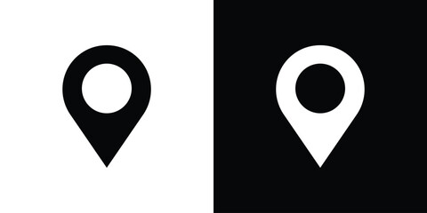 Map marker icon collection flat style - stock vector.