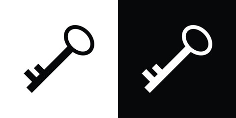 key icon collection flat style - stock vector.