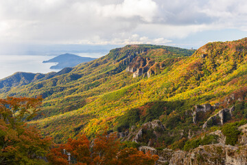 日本の風景・秋　香川県小豆島　紅葉の寒霞渓
