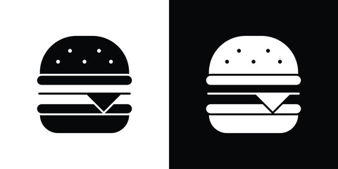 Hamburger icon collection flat style - stock vector.